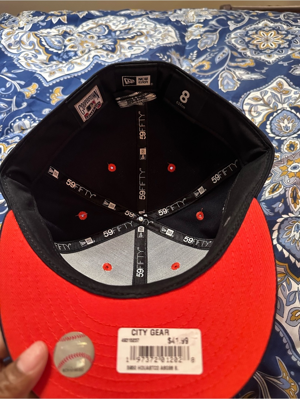 New Era Black and Orange Astros Fitted Hat - Picture 6 of 7